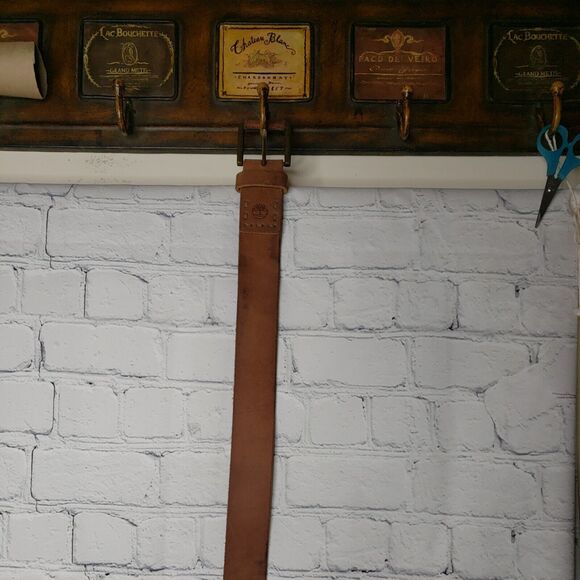 Vintage men genuine TIMBERLAND tan‎ leather belt size 36 - Picture 2 of 14